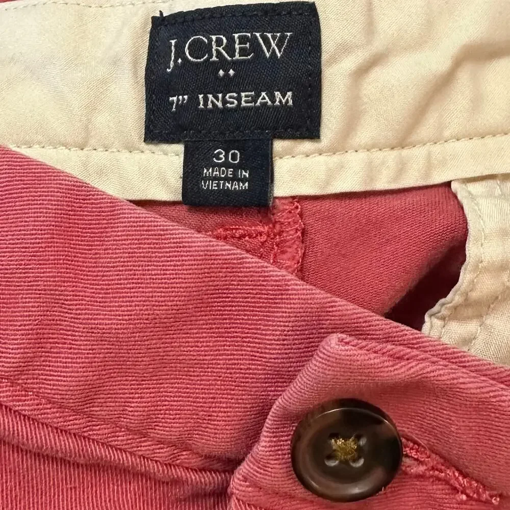 J. Crew 7" Flex Chino Short Red L0923 Size 30 - Picture 7 of 7